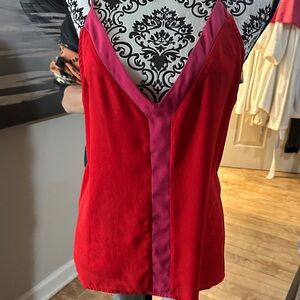 Elegant Red and Pink Women's Top